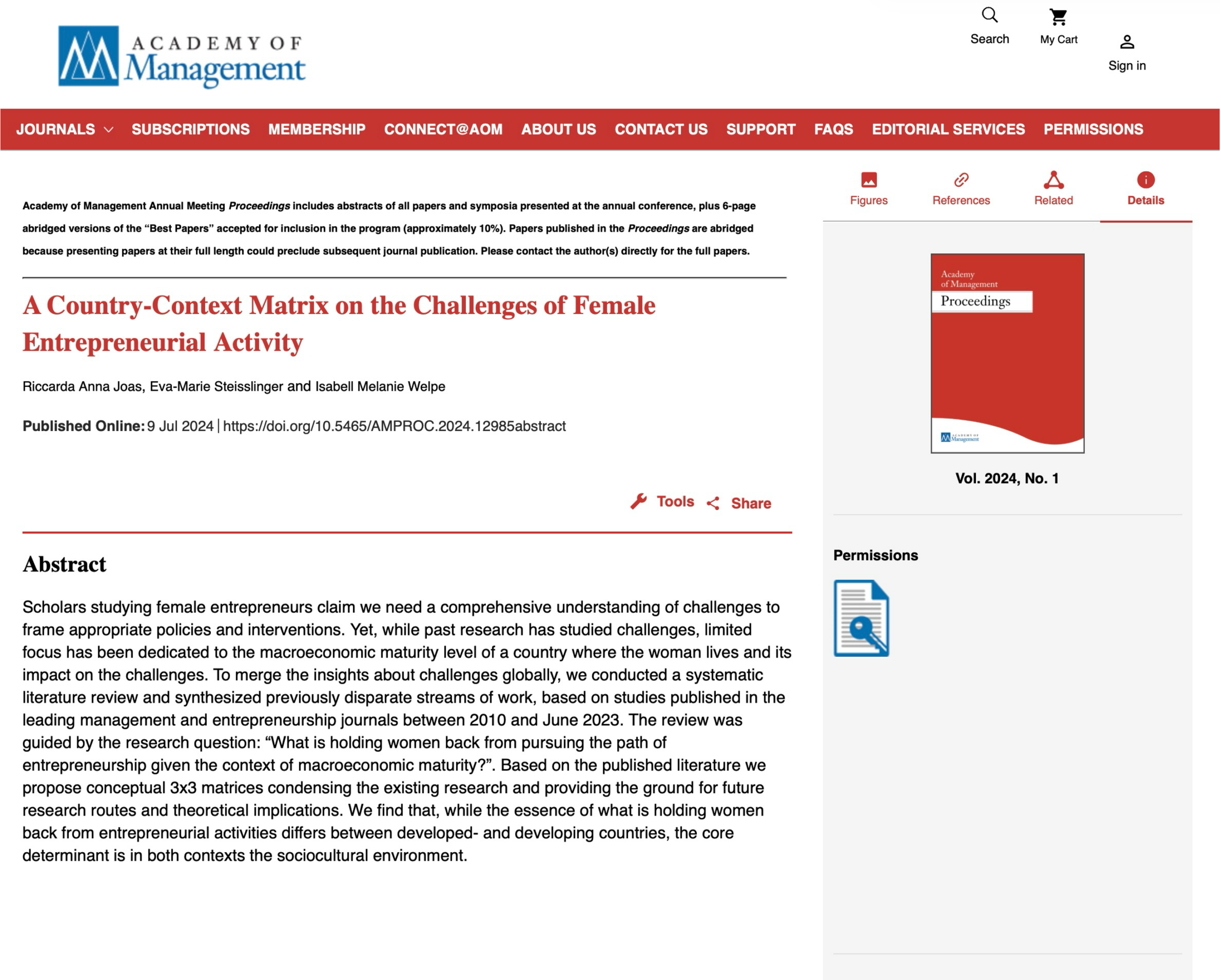 Research on country context and female entrepreneurial activity co-authored by Riccarda Joas